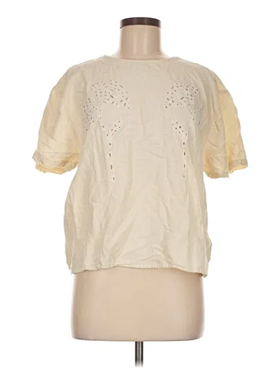 Pre-owned Na-kd Short Sleeve Blouse In Ivory