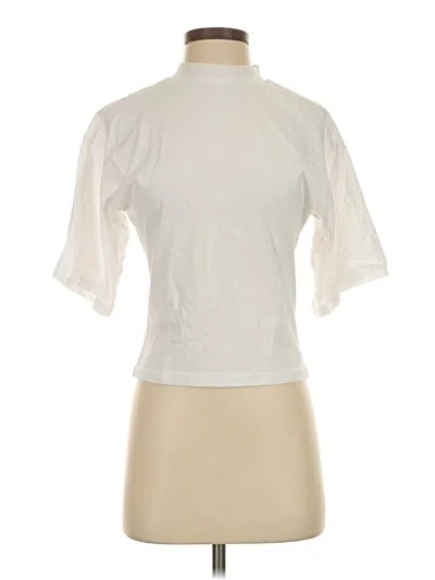 Pre-owned Na-kd Short Sleeve Turtleneck In Ivory