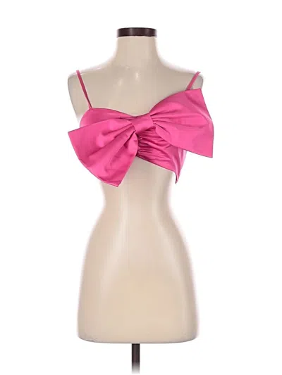Pre-owned Na-kd Sleeveless Top Pink Strapless Neckline Tops