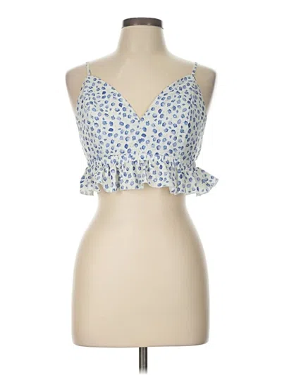 Pre-owned Na-kd Tank Top Blue Sweetheart Neckline Tops
