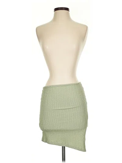 Pre-owned Na-kd Tube Top Green Strapless Neckline Tops
