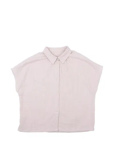 Naked And Famous Billie Double-weave Gauze Shirt In Pink