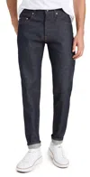 Naked & Famous Easy Guy Dirty Fade Selvedge Jeans Indigo X White In Indigo X White
