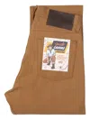 Naked And Famous True Guy Selvedge Cuffed Jeans In Brown