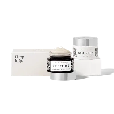 Naked & Thriving Advanced Moisturizer Duo: For A Visibly Plump Glow In Transparent