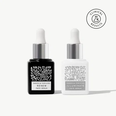 Naked & Thriving Anniversary Bundle: Mini Renew + Mini Illuminate: Two Clinically Proven Serums In One Duo.