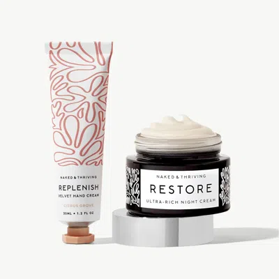 Naked & Thriving Anniversary Bundle: Restore + Mini Replenish: Deliver Advanced Hydration To Face & Hands
