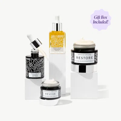 Naked & Thriving Anti-aging Essentials Gift Set: Target Visible Wrinkles Overnight In Transparent