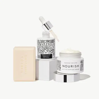 Naked & Thriving Gentle Start Trio: A 3-step Routine For Sensitive Skin In Transparent