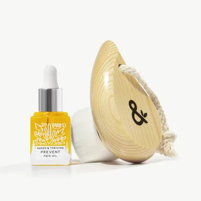 Naked & Thriving Limited Set: Mini Prevent + Ultra-plush Cleansing Brush In Transparent