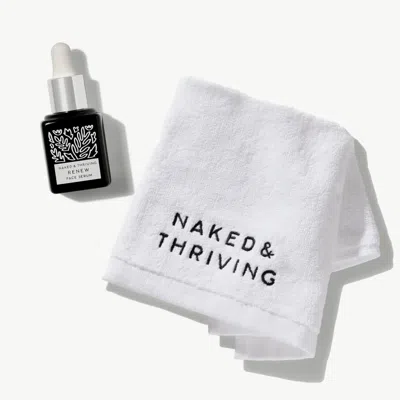 Naked & Thriving Mini Facial Duo: Mini Renew & Spa Face Cloth In Transparent