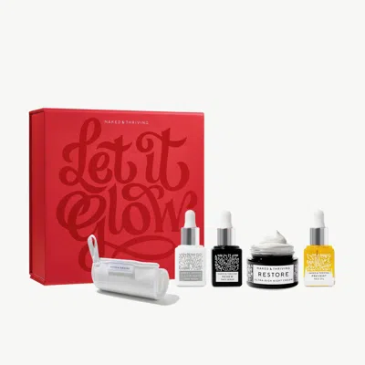 Naked & Thriving Mini Flex, Major Glow Holiday Skincare Set: Look Refreshed In Transparent