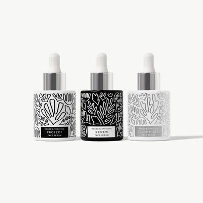Naked & Thriving Radiant Serum Set: Protect, Renew, Illuminate In Multi