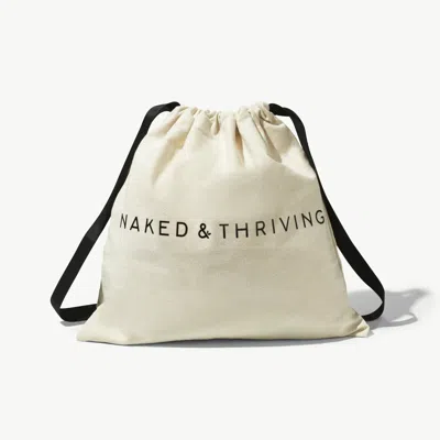 Naked & Thriving Signature Cotton Bag: Deluxe, Giftable Drawstring Bag In Transparent
