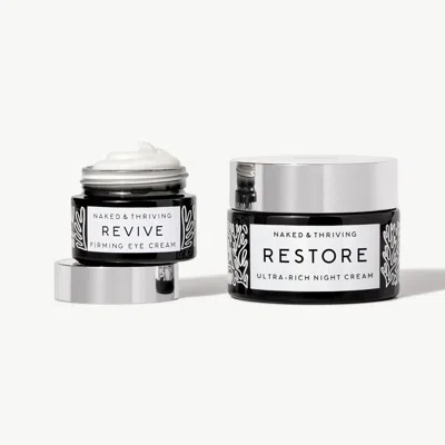 Naked & Thriving The Retinol-alternative Duo: Visibly Firm & Smooth Skin In Transparent