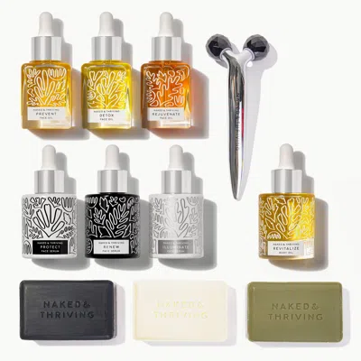 Naked & Thriving The Whole Collection: Serums, Oils, Soaps, & Obsidian Roller In Multi