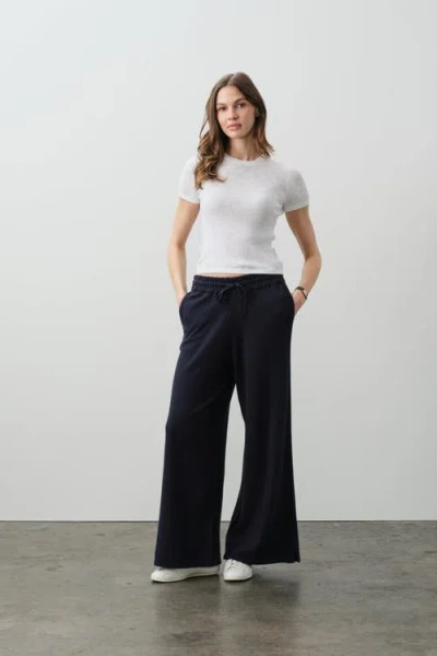 Naked Cashmere Ashlyn Cotton Cashmere Track Pants In Blue
