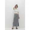 Naked Cashmere Aubrie Midi Skirt In Gray