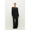 Naked Cashmere Azalea Cashmere Boatneck Sweater In Black