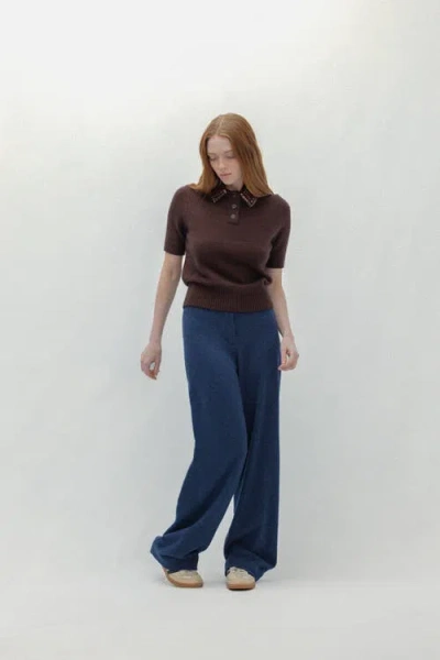 Naked Cashmere Bijoux Prep Polo In Brown