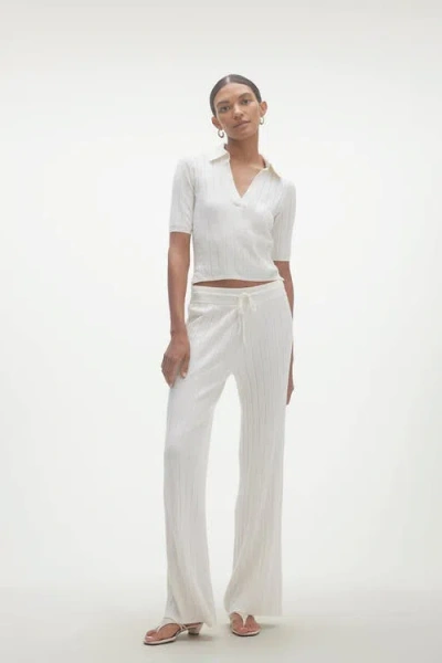 Naked Cashmere Blaire Ribbed Polo In Sand