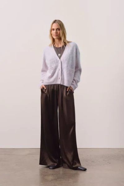 Naked Cashmere Brushed Cashmere Boxy Cardigan W/ Shell Btns In Multi