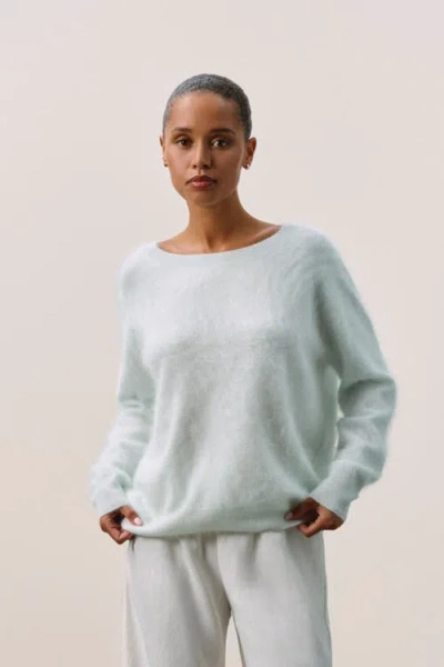 Naked Cashmere Brushed Crew Sweater In Blue