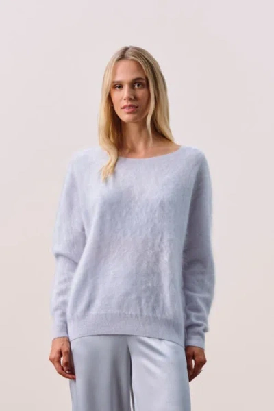 Naked Cashmere Brushed Crew Sweater In Blue