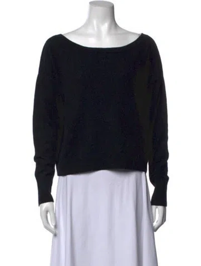 Pre-owned Naked Cashmere Cashmere Bateau Neckline Sweater In Black