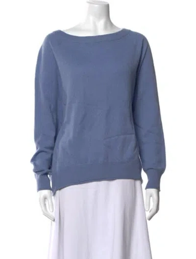 Pre-owned Naked Cashmere Cashmere Bateau Neckline Sweater W/ Tags In Blue