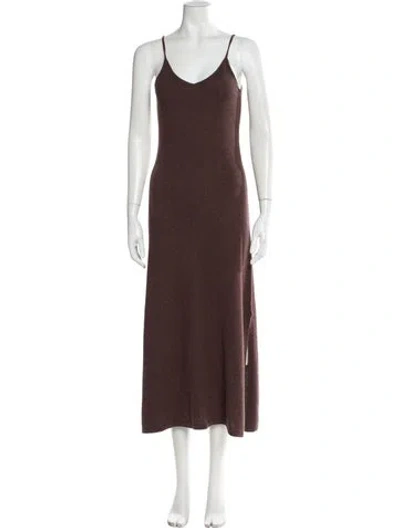 Pre-owned Naked Cashmere Cashmere Long Dress In Brown