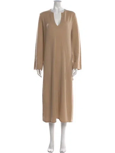 Pre-owned Naked Cashmere Cashmere Long Dress In Neutral