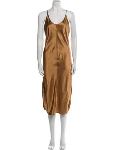Pre-owned Naked Cashmere Cashmere Midi Length Dress In Gold