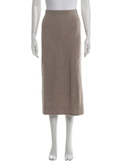 Pre-owned Naked Cashmere Cashmere Midi Length Skirt In Neutral