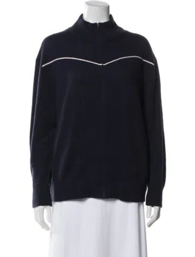Pre-owned Naked Cashmere Cashmere Mock Neck Sweater In Blue