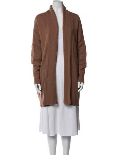 Pre-owned Naked Cashmere Cashmere Open Front Sweater In Brown