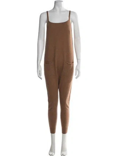 Pre-owned Naked Cashmere Cashmere Scoop Neck Jumpsuit In Brown