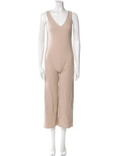 Pre-owned Naked Cashmere Cashmere V-neck Jumpsuit In Neutral