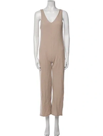 Pre-owned Naked Cashmere Cashmere V-neck Jumpsuit In Neutral