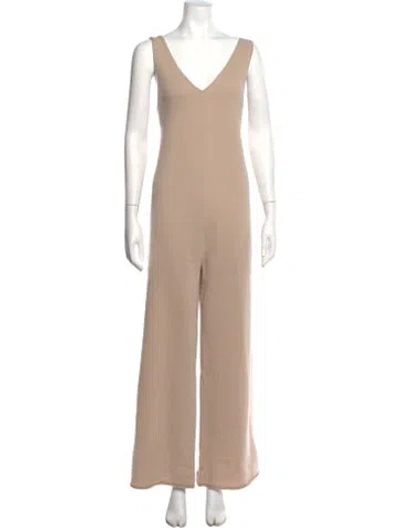 Pre-owned Naked Cashmere Cashmere V-neck Jumpsuit In Neutral