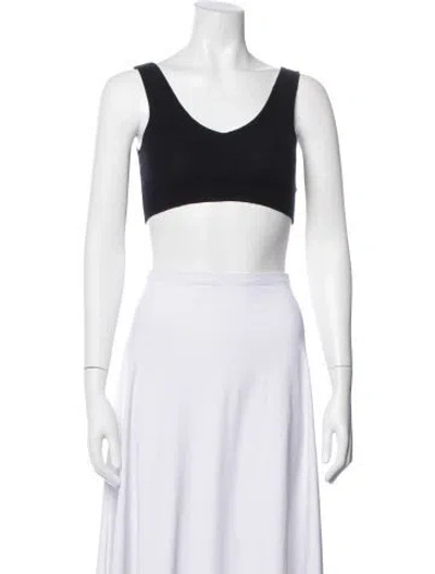 Pre-owned Naked Cashmere Cashmere V-neck Sports Bra In Black