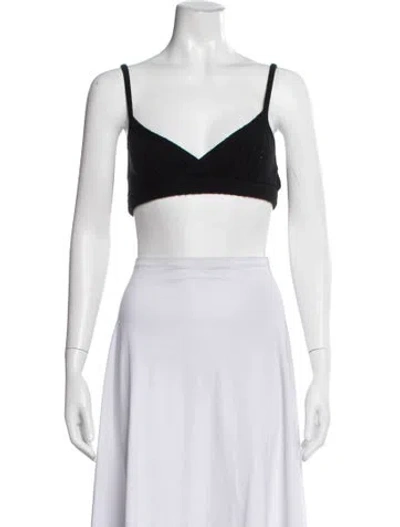 Pre-owned Naked Cashmere Cashmere V-neck Sports Bra In Grey