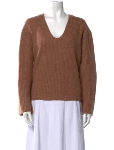 Pre-owned Naked Cashmere Cashmere V-neck Sweater In Brown