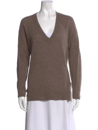 Pre-owned Naked Cashmere Cashmere V-neck Sweater In Brown