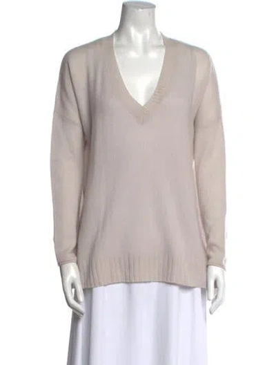 Pre-owned Naked Cashmere Cashmere V-neck Sweater In Neutral