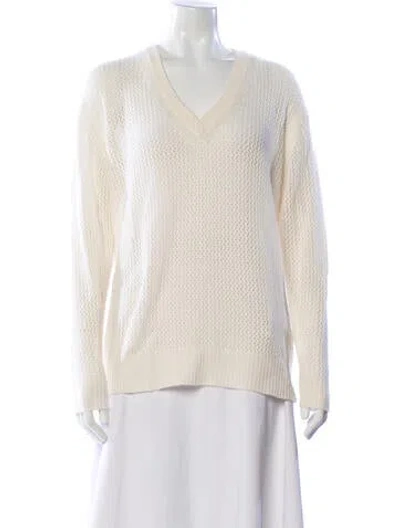 Pre-owned Naked Cashmere Cashmere V-neck Sweater In Neutral