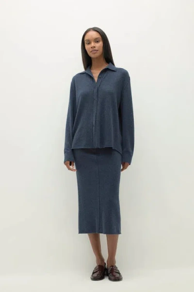 Naked Cashmere Catania Denim Cashmere Shirt In Blue
