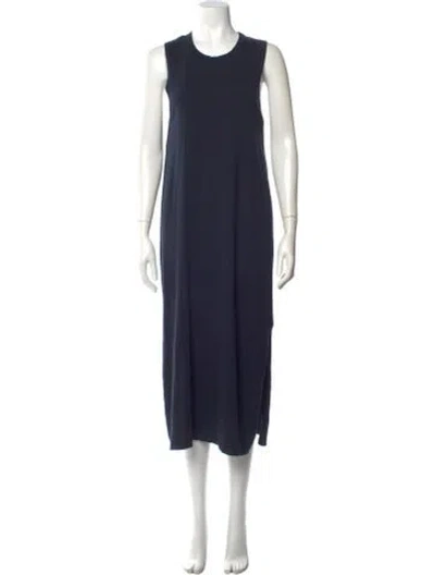 Pre-owned Naked Cashmere Crew Neck Long Dress In Blue