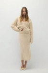 Naked Cashmere Francesca Brushed Cashmere Midi Skirt In Neutral
