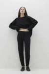 Naked Cashmere Heidi Ribbed Jogger Pant In Black